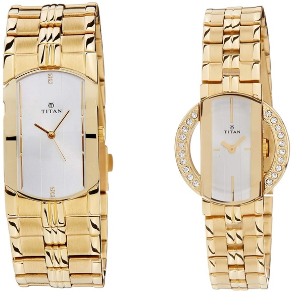Titan Couples Watch Set - Picture 1 of 2
